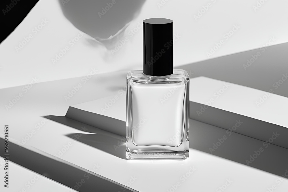 A glass bottle of luxury perfume A glass bottle of luxury perfume