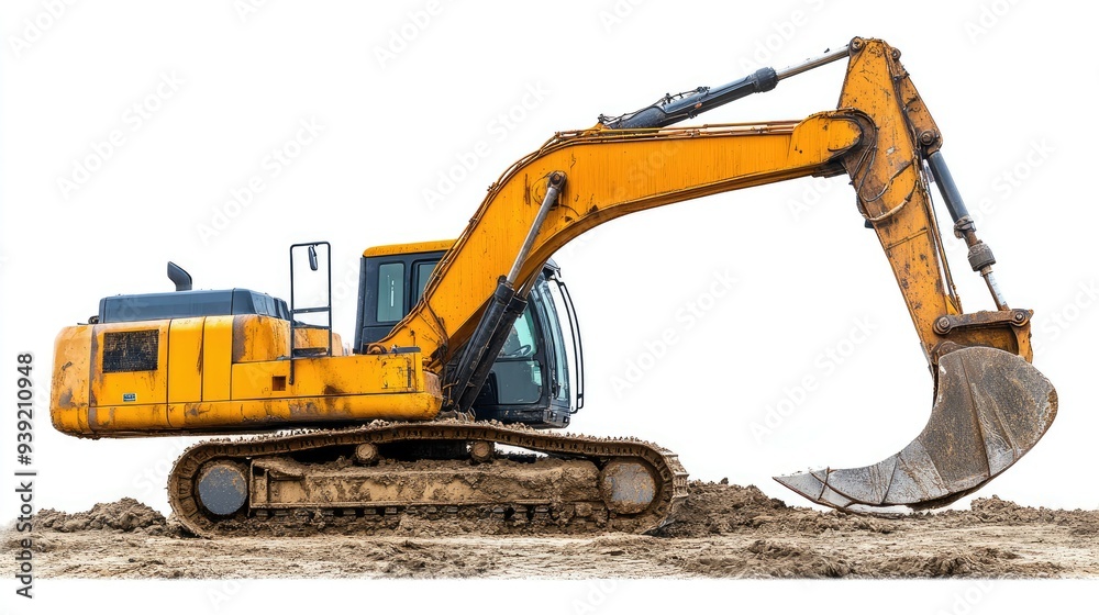 excavator backhoe isolated construction digger on white background excavator backhoe isolated construction digger on white background