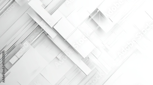 A harmonious blend of white geometric shapes and lines  creating a clean and modern abstract background with a touch of elegance.