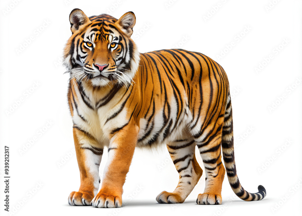 Tiger, isolated on white background, Clipping path Tiger, isolated on white background, Clipping path