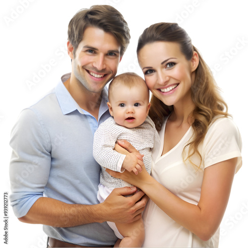 happy family with little child