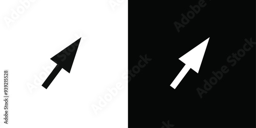 Cursor icon Black line art vector logo set