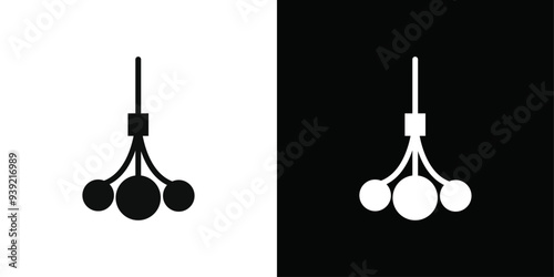 Linear sputnik icon Black line art vector logo set