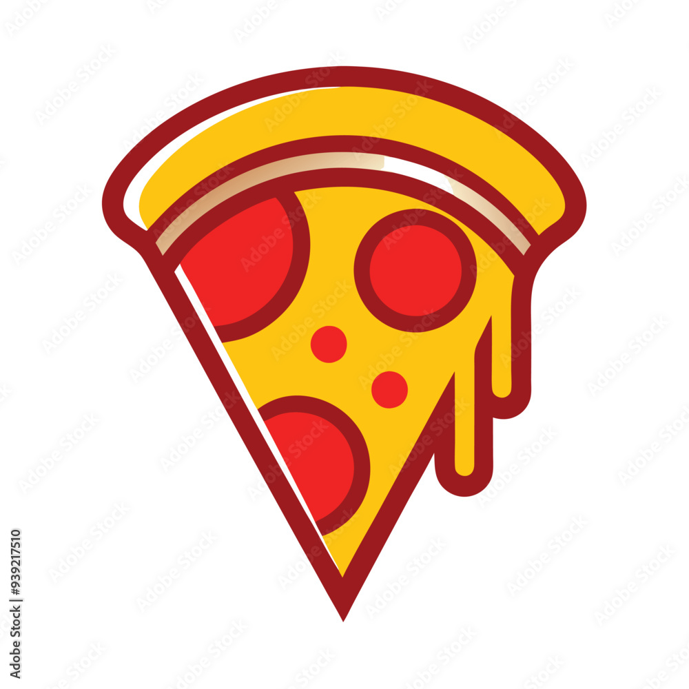 Modern Pizza Slice Vector Logo, Ideal for Pizzerias and Food Brands