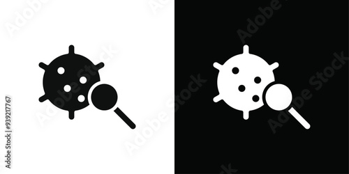 Oncology department icon Black line art vector logo set