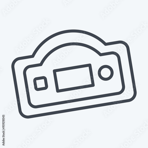 Icon Surface Roughness Tester. related to Measuring symbol. line style. simple illustration