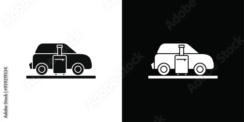 Transfer icon Black line art vector logo set