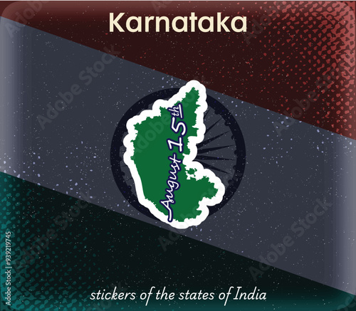 Celebrate independence of India with this unique vector sticker! Perfect for greeting cards, social media posts, and festive decorations. Capture the spirit of August 15th.