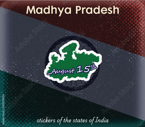 Celebrate independence of India with this unique vector sticker! Perfect for greeting cards, social media posts, and festive decorations. Capture the spirit of August 15th.