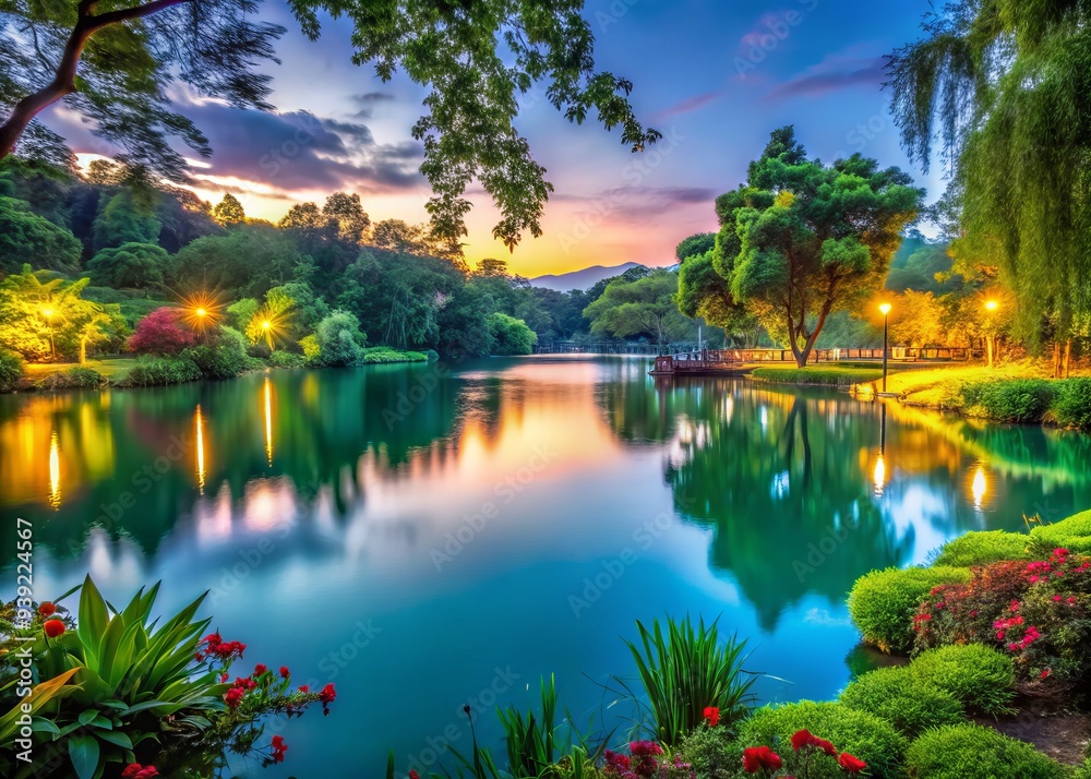 Serene Lake Tranquility: Calming waters, lush surroundings, soft lighting, cool colors, peaceful atmosphere Serene Lake Tranquility: Calming waters, lush surroundings, soft lighting, cool colors, peaceful atmosphere