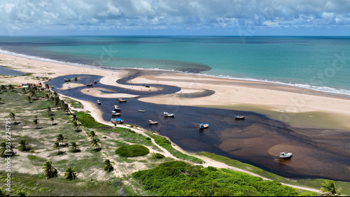 Sault Pond Beach At Touros In Rio Grande Do Norte Brazil. Seascape Landscape. Coast Dune. Beautiful Nature. Sault Pond Beach At Touros In Rio Grande Do Norte Brazil. photo