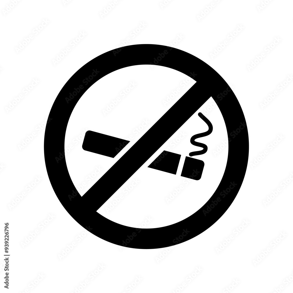 no smoking icon, warning symbol of no smoking. vector isolated on white background, simple and modern design. no smoking icon, warning symbol of no smoking. vector isolated on white background, simple and modern design.