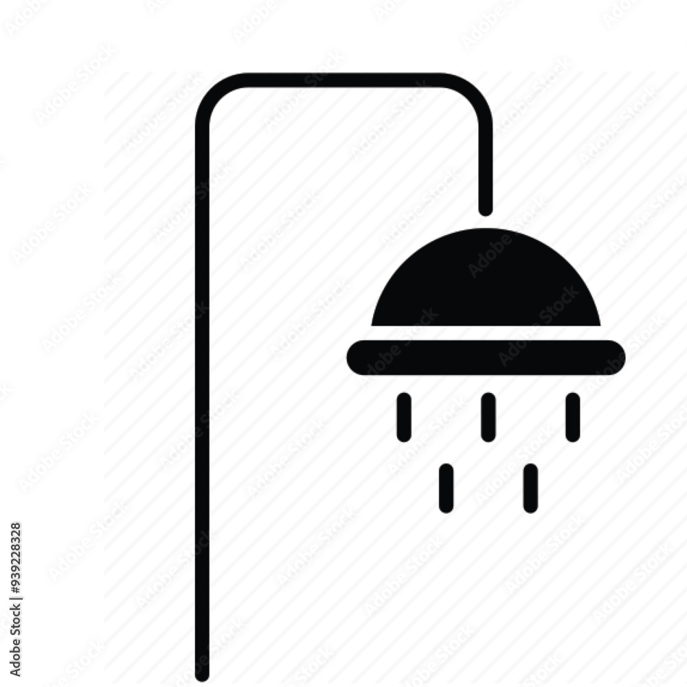 Shower, water, bathroom icon Shower, water, bathroom icon