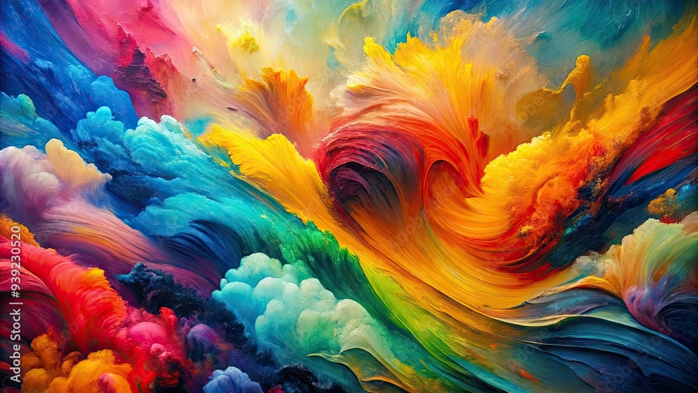 Vibrant colors splash across the canvas as an artist's brushstrokes create a mesmerizing abstract piece, blending textures and hues in perfect harmony. Vibrant colors splash across the canvas as an artist's brushstrokes create a mesmerizing abstract piece, blending textures and hues in perfect harmony.