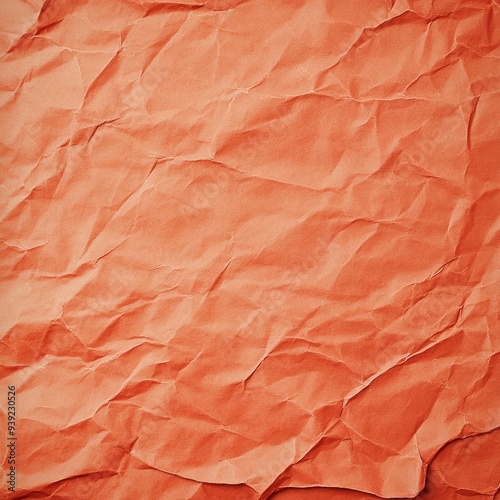 Wallpaper Mural Abstract Crumpled Paper Texture in Coral Orange Torontodigital.ca