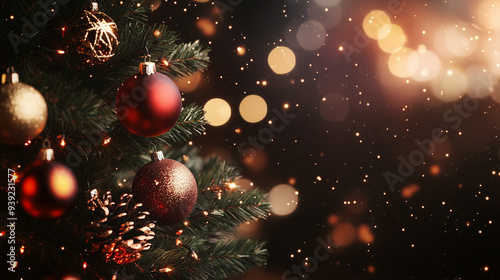 christmas tree and lights, chistmas background,  christmas background with christmas tree decorations