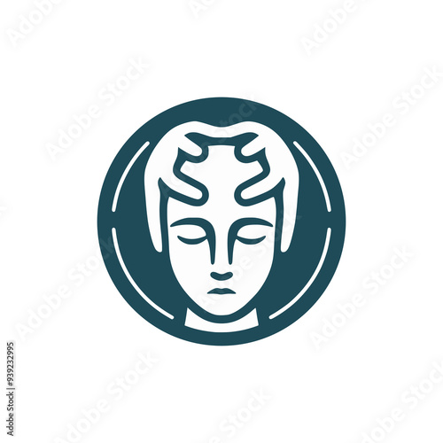 head massage spa logo vector illustration template design
