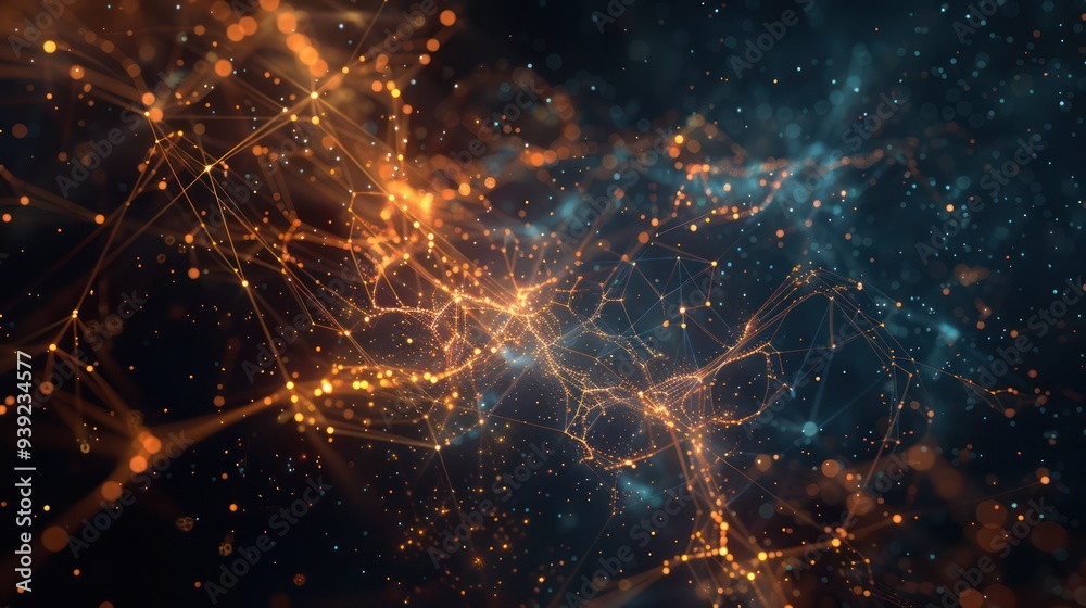 Fototapeta premium Abstract Network of Lights