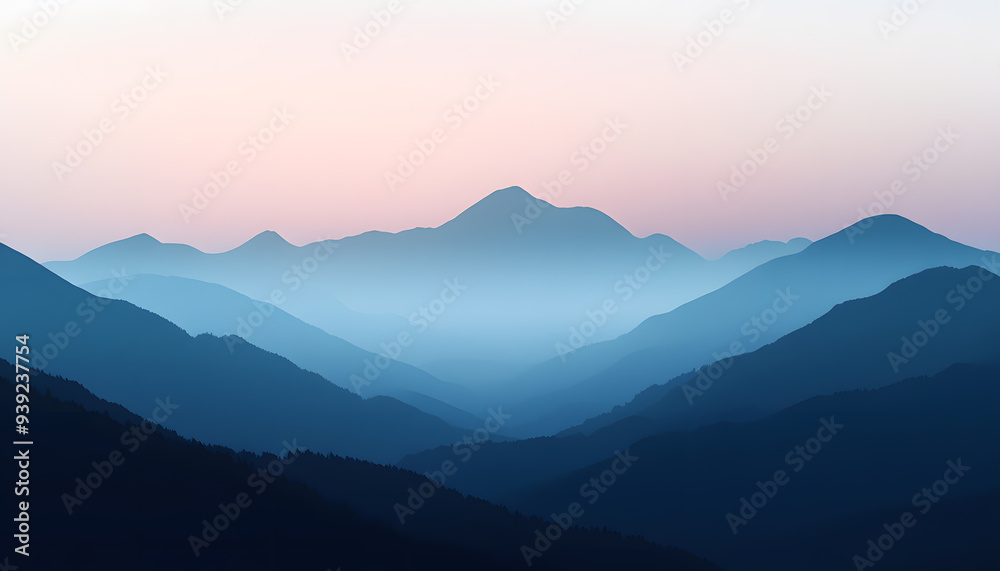 Naklejka premium A simple gradient transitioning from a light to dark shade, creating a calm and soothing backdrop