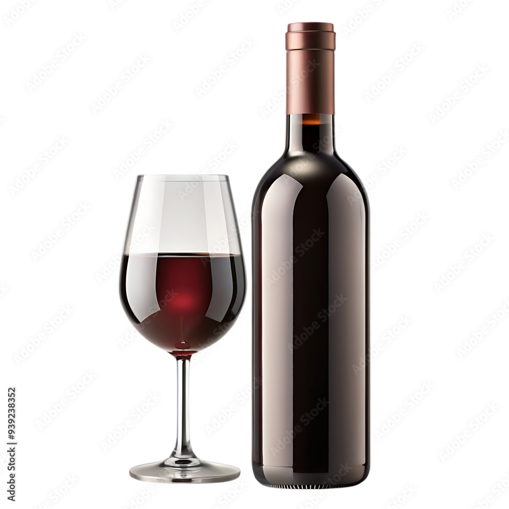Elegant Dark Wine Bottle with Blank Label and Burgundy Accent for Premium Wine Branding Elegant Dark Wine Bottle with Blank Label and Burgundy Accent for Premium Wine Branding