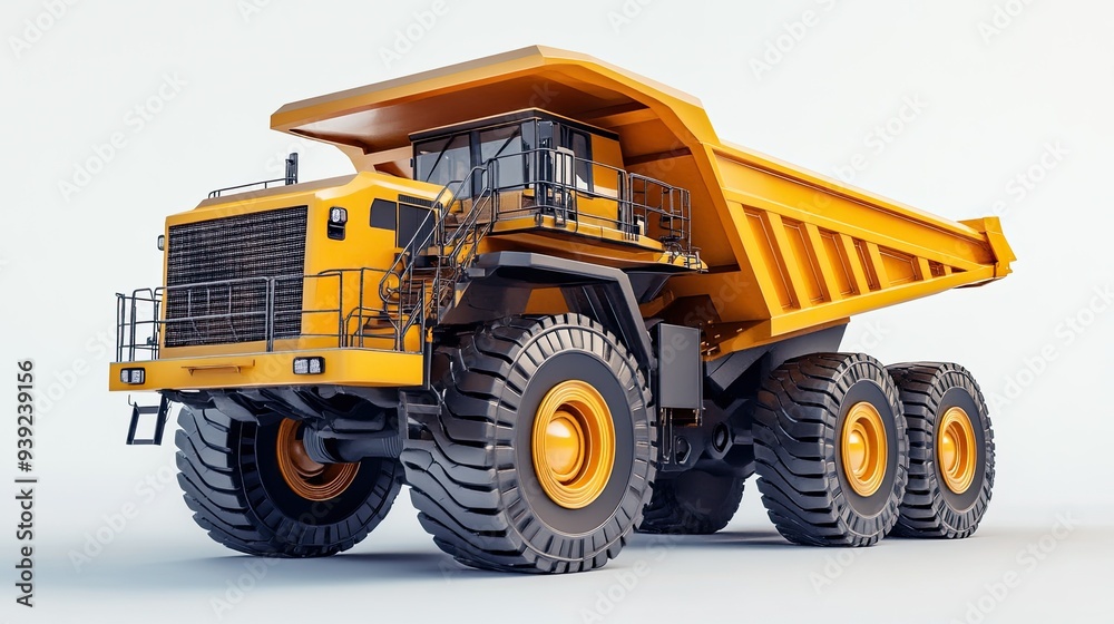 Underground Articulated Mining Truck 3D rendering on white background Underground Articulated Mining Truck 3D rendering on white background
