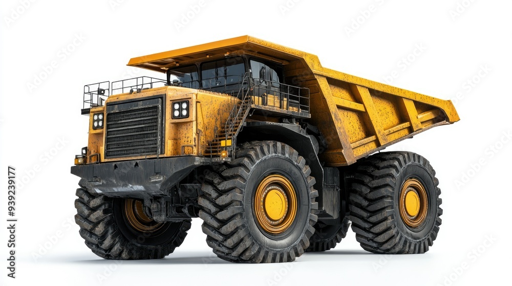 Underground Articulated Mining Truck 3D rendering on white background Underground Articulated Mining Truck 3D rendering on white background