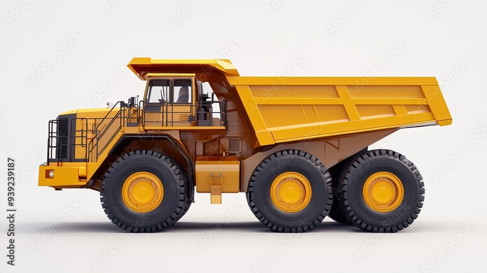 Underground Articulated Mining Truck 3D rendering on white background Underground Articulated Mining Truck 3D rendering on white background