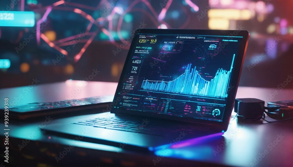 hologram statistics data on laptap hologram statistics data on laptap