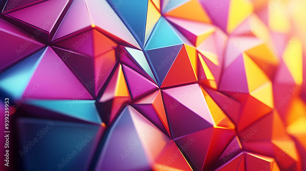 Colorful geometric abstract background of triangles.