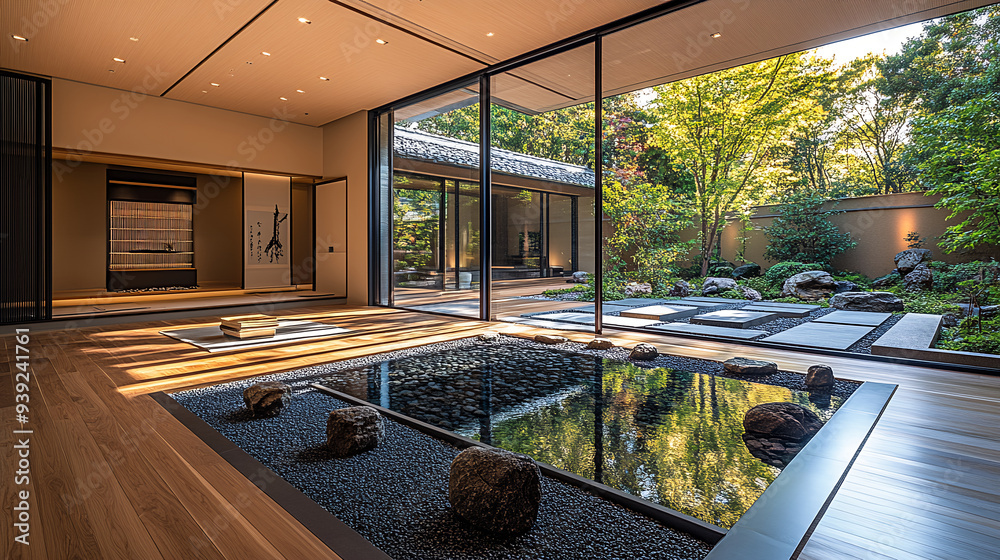 Japanese garden, house garden, tsuboniwa, Japanese style, Japanese ...