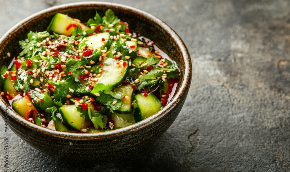 Cucumber Salad with Sesame Seeds and Cilantro Cucumber Salad with Sesame Seeds and Cilantro