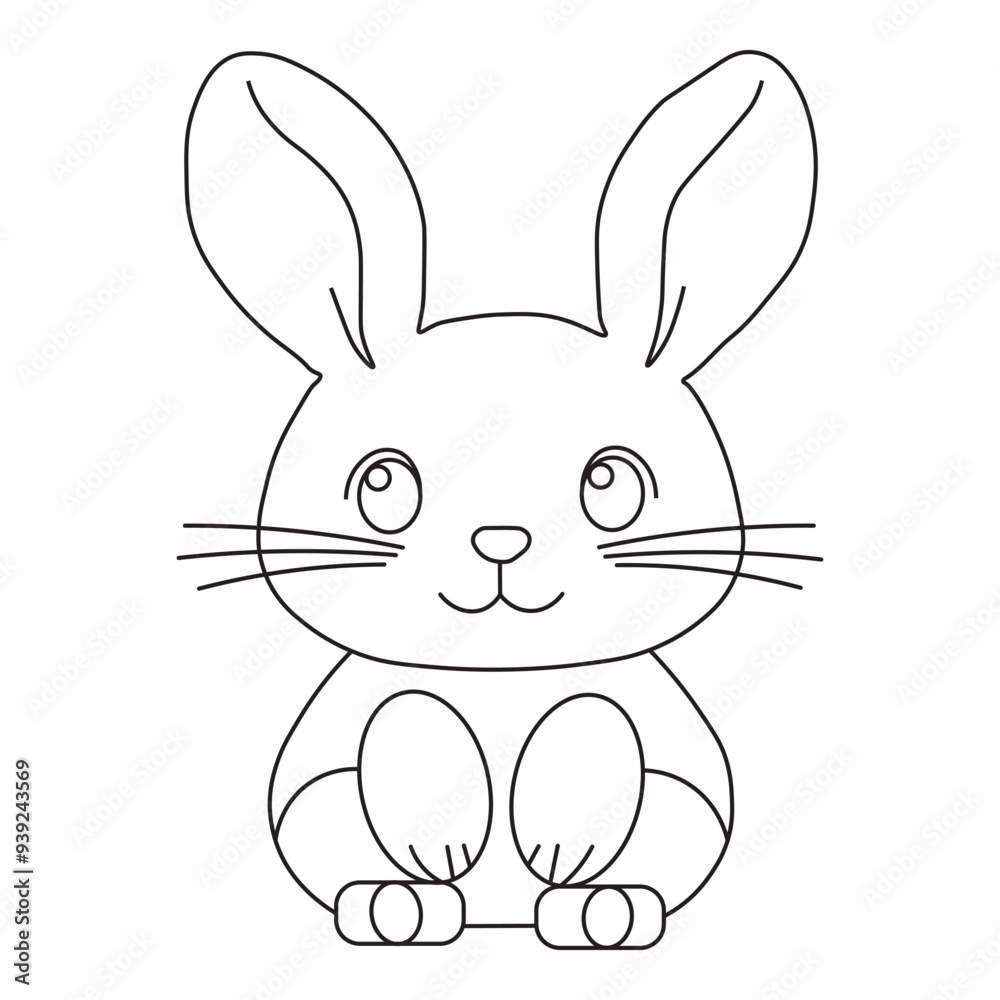 rabbit icon. Easy Rabbit Outline Art Image in vector design. rabbit icon. Easy Rabbit Outline Art Image in vector design.