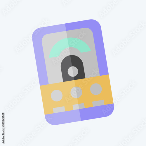 Icon Volt Meter. related to Measuring symbol. flat style. simple illustration