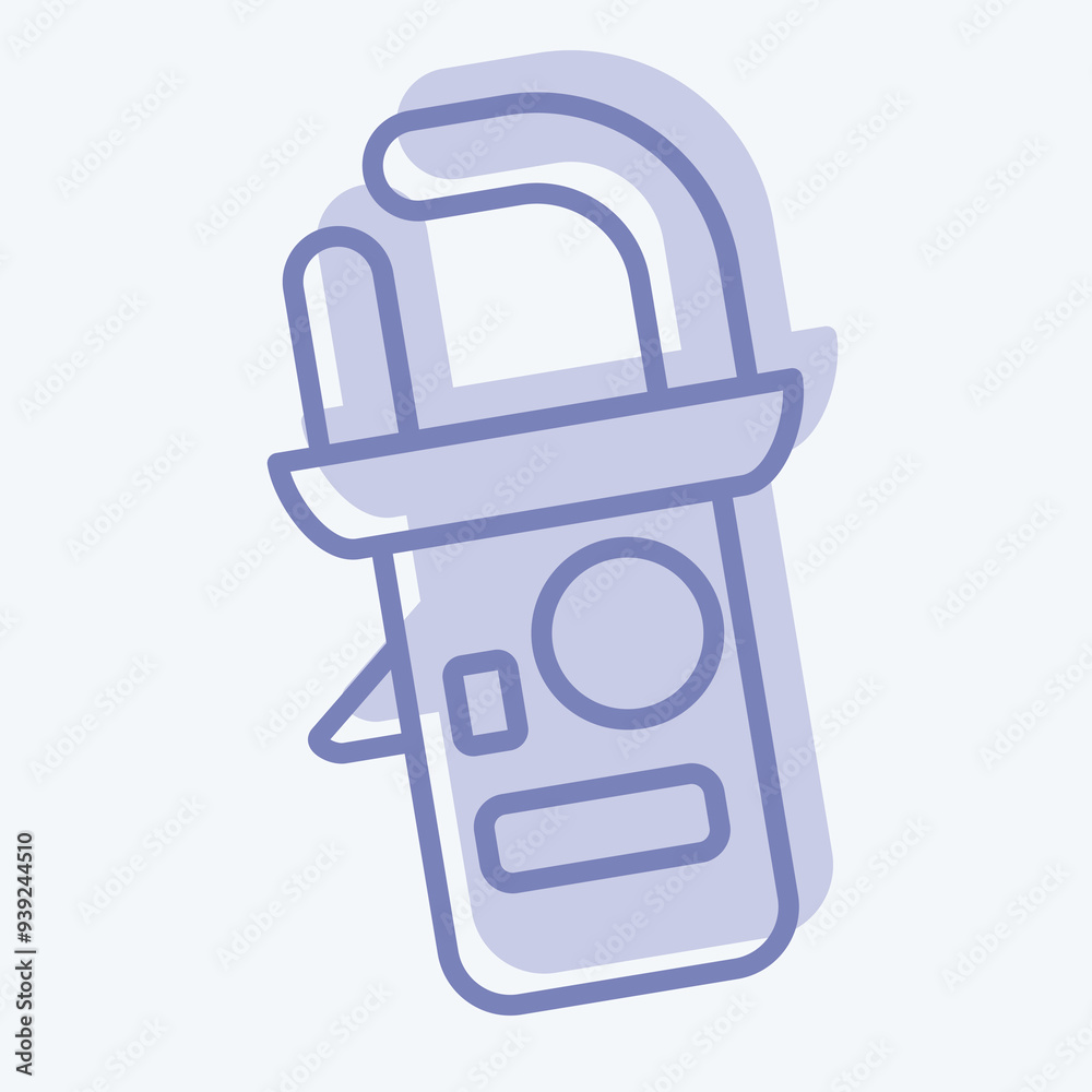 Icon Clamp Tester. related to Measuring symbol. two tone style. simple illustration Icon Clamp Tester. related to Measuring symbol. two tone style. simple illustration
