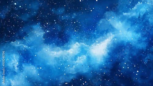 water color, background with stars, galaxy, abstract background