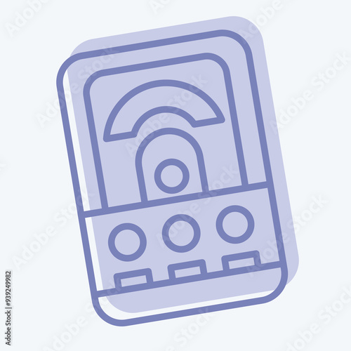 Icon Volt Meter. related to Measuring symbol. two tone style. simple illustration