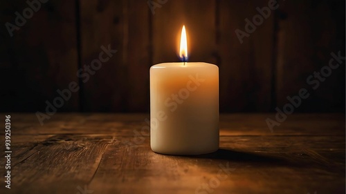 burning candle in the dark