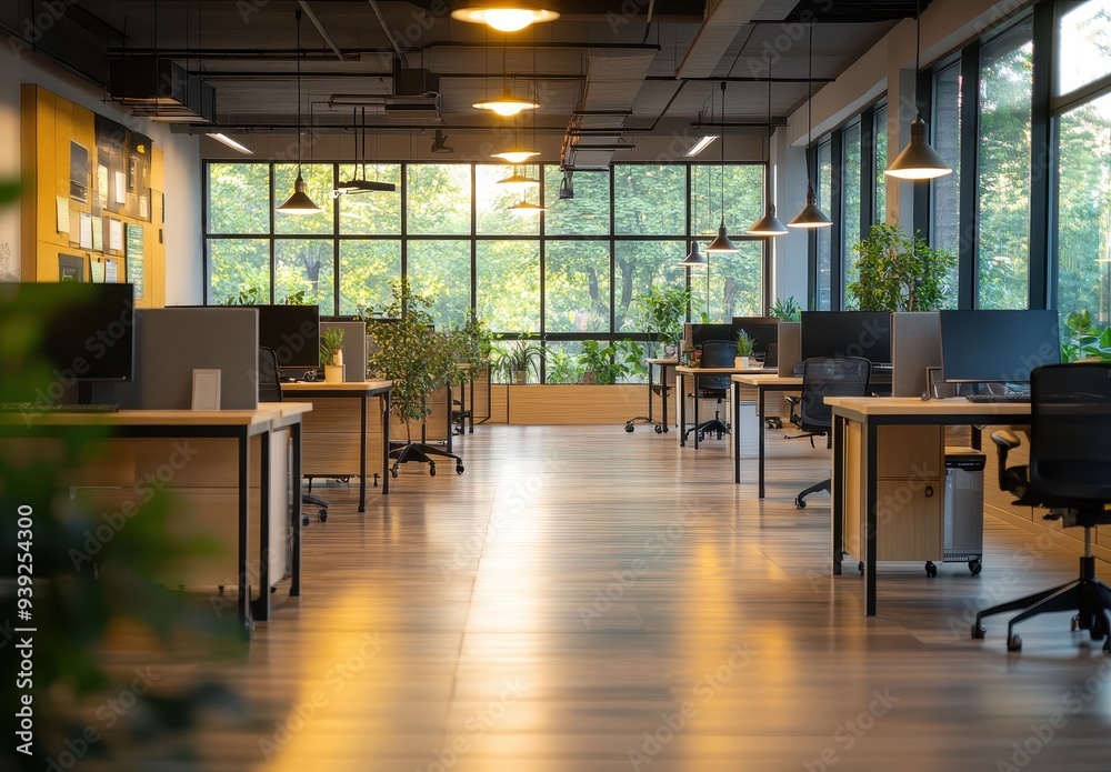 Modern Office Interior with Natural Light Modern Office Interior with Natural Light