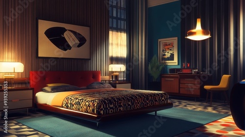 Mid Century Modern Bedroom Interior Design