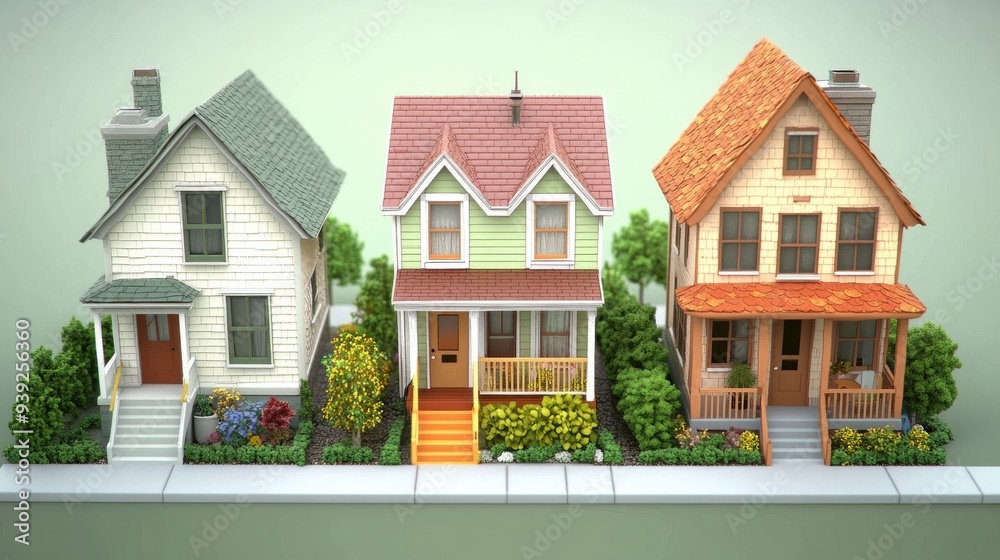 Vibrant Animated Showcase of Eco-Friendly Homes, featuring three tiny colorful houses amidst lush greenery, emphasizing the advantages of sustainable architecture for a better future. Vibrant Animated Showcase of Eco-Friendly Homes, featuring three tiny colorful houses amidst lush greenery, emphasizing the advantages of sustainable architecture for a better future.
