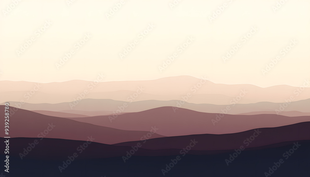 Obraz premium A simple gradient transitioning from a light to dark shade, creating a calm and soothing backdrop