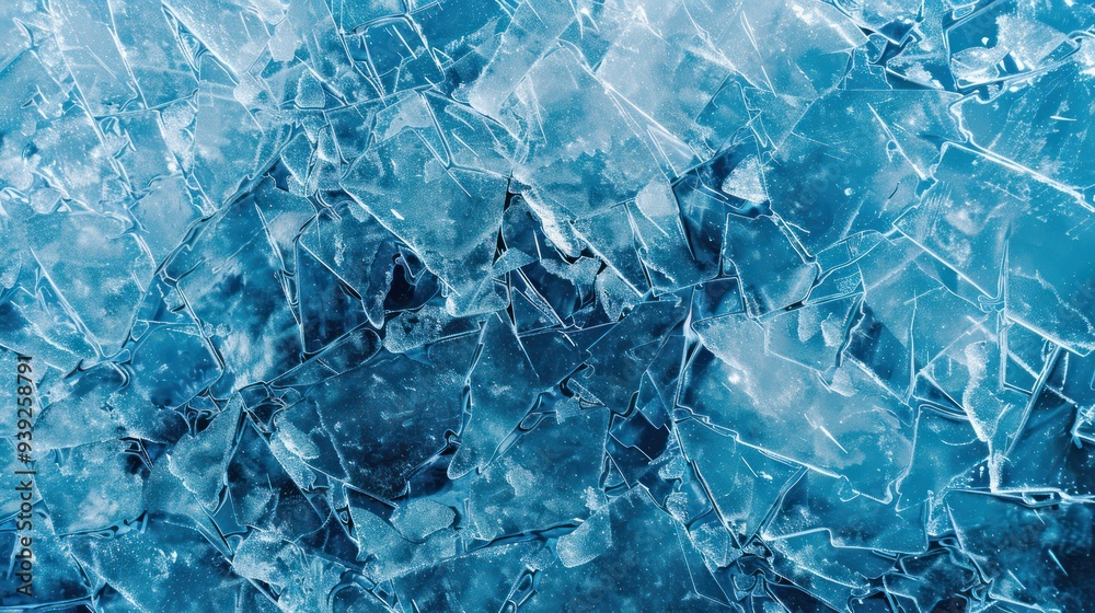 Frozen Abstract: A Macro View of Shattered Ice Frozen Abstract: A Macro View of Shattered Ice