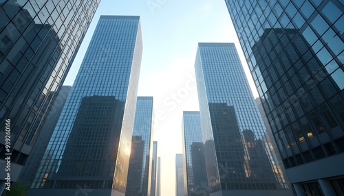 Wallpaper Mural Tall building landscape background for social media banners Torontodigital.ca