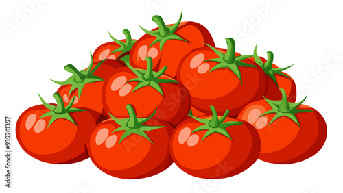 tomatoes on a vine, tomatos vector, illustration of tomatos isolated on white background