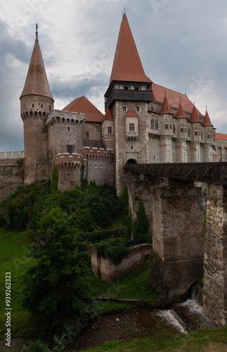 The famous Corvin Castle, one of the largest and most beautiful and impressive castles in Europe, Hunedoara, Transylvania, Romania