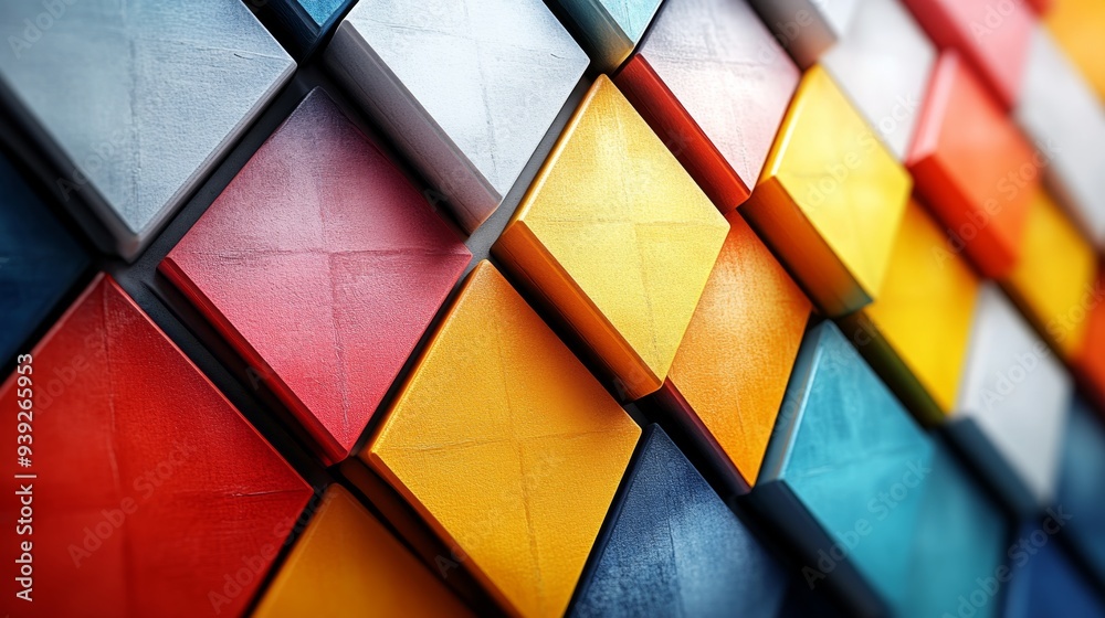 Fototapeta premium Abstract Colorful Diamond Pattern Background