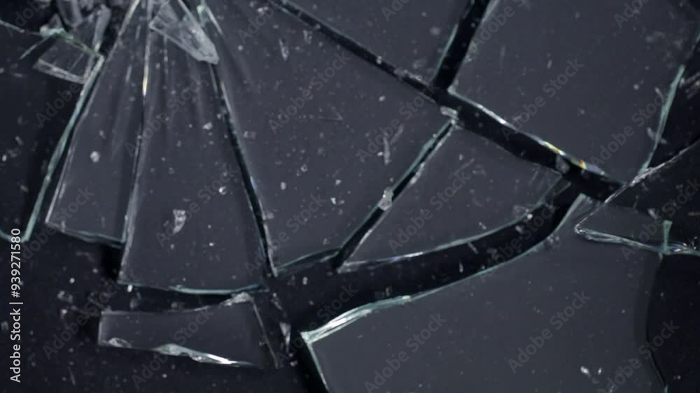 Close-up of shattered glass with intricate cracks and splinters, highlighting the fragility and damage of the material. A detailed view of broken glass creating a chaotic pattern Close-up of shattered glass with intricate cracks and splinters, highlighting the fragility and damage of the material. A detailed view of broken glass creating a chaotic pattern