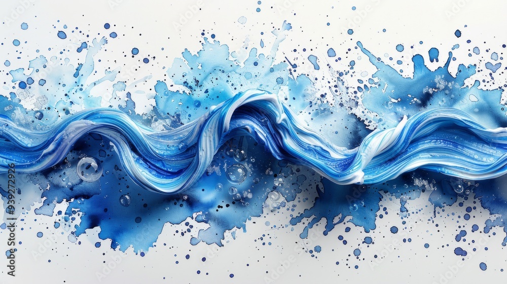 watercolor water river background over white watercolor water river background over white