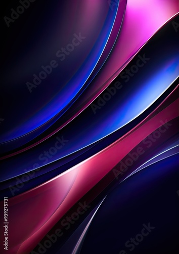 Overlapping layers of 3D blue pink luxury abstract background on dark space blue metal effect decoration.