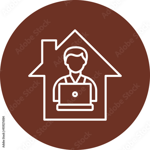 Work From Home Vector Icon Design